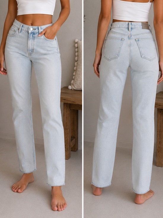 Hollister Denim - Hollister Light Wash Ultra High Rise Mom Jeans 25/1R